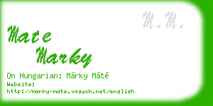 mate marky business card