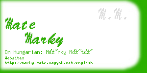 mate marky business card